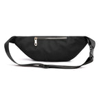 Sac ceinture noir en nylon pour femme