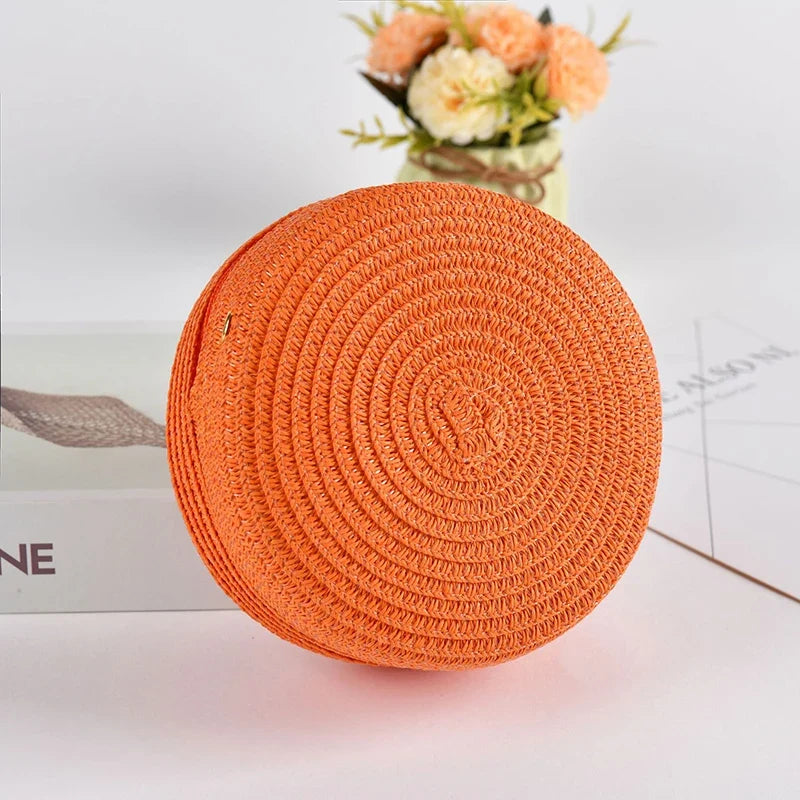 Sac circulaire en paille petit format