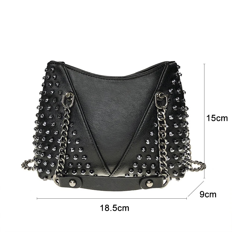 Sac clouté à porter main style rock