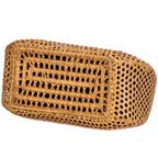 Sac compact élégant en paille et bambou