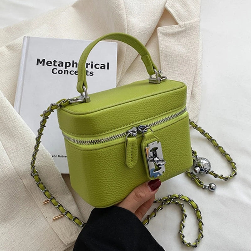 Sac compact façon boîte avec bandoulière
