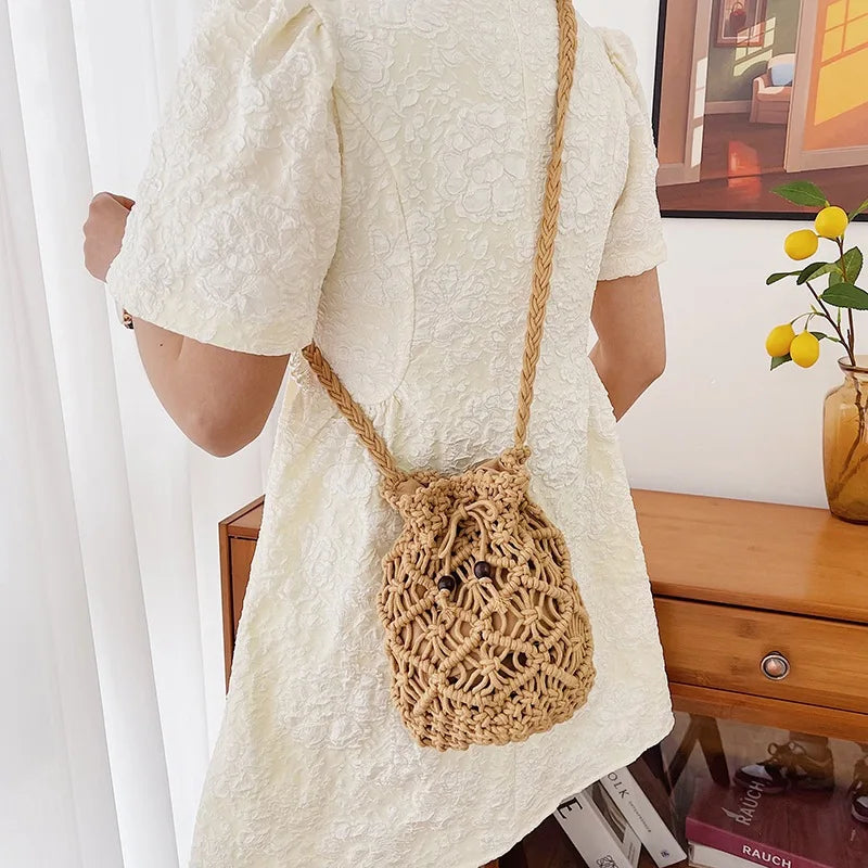 Sac confectionné en macramé