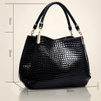 Sac croco de couleur noire