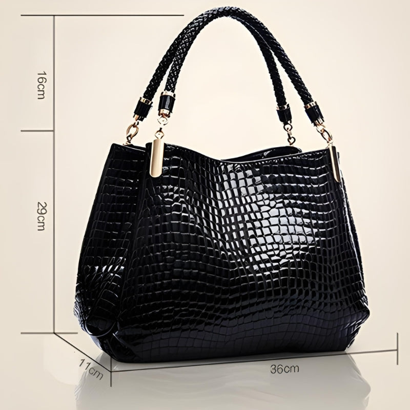 Sac croco de couleur noire