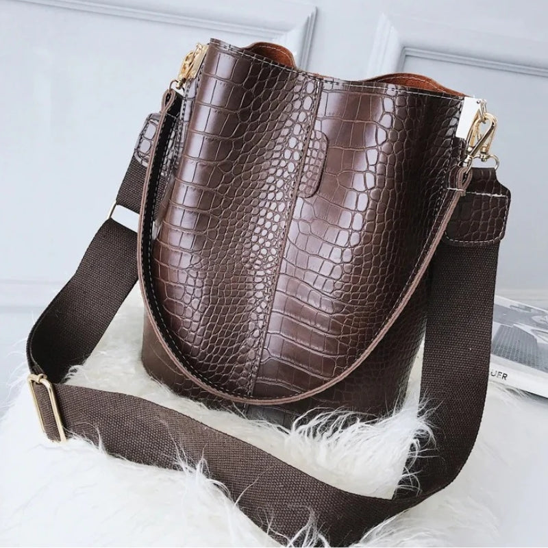 Sac croco de forme seau