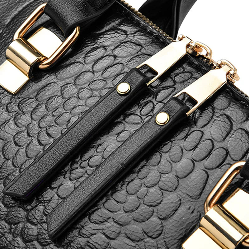 Sac crocodile haut de gamme avec bandoulière