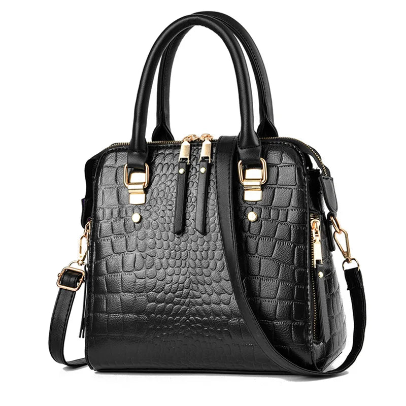 Sac crocodile luxueux avec bandoulière