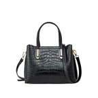Sac cuir effet croco à porter en bandoulière, glamour