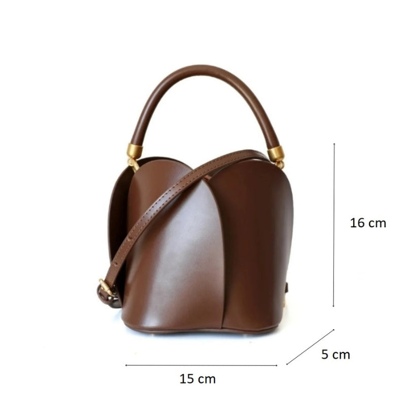 Sac cuir façon seau