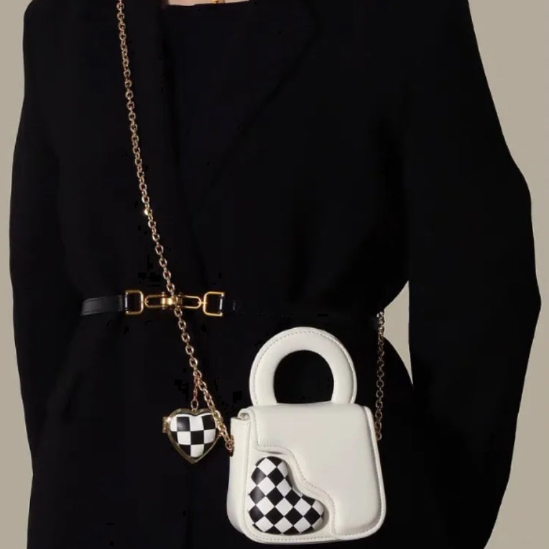 Sac cœur miniature avec chaîne