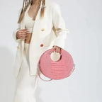 Sac d'aspect crocodile de forme ronde