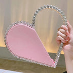 Sac de mariage en forme de cœur serti de strass