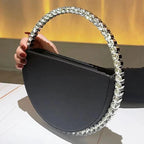 Sac de mariage féminin rond décoré de strass