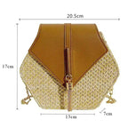 Sac de paille au format hexagonal