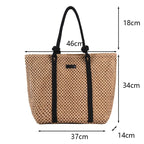 Sac de paille au tissage travaillé