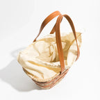 Sac de paille fourre-tout avec lanières