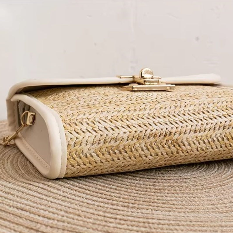Sac de petite taille en paille chic