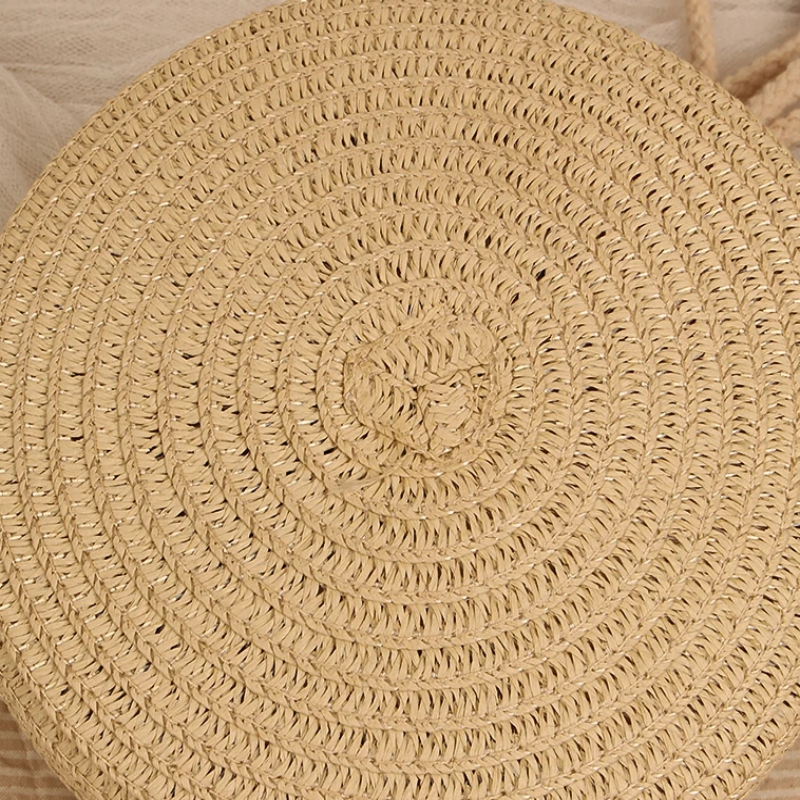 Sac de petite taille rond en paille
