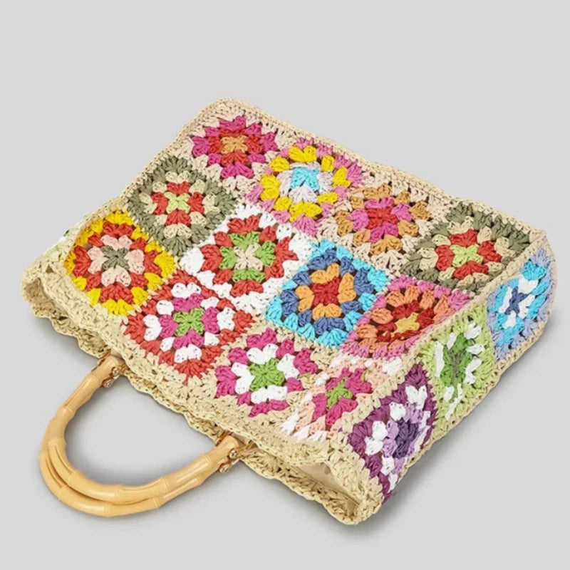 Sac de plage style bohème avec porté main