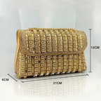 Sac de soirée à strass dorés