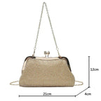 Sac de soirée polyvalent de couleur dorée