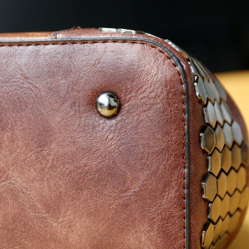 Sac de style vintage à main marron