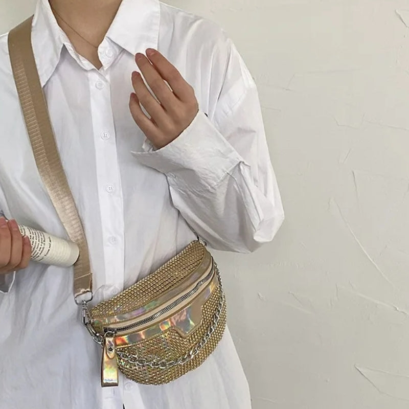 Sac de taille à paillettes pour femme