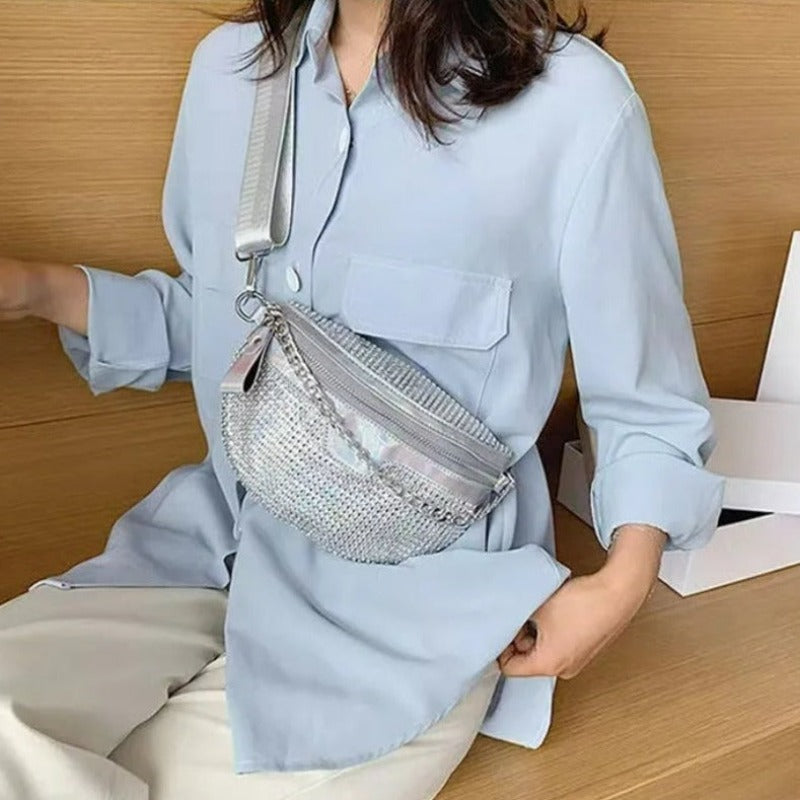 Sac de type banane pailleté féminin