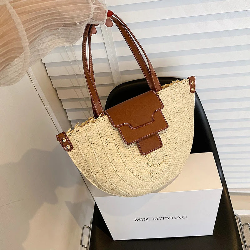 Sac de type panier en demi-lune