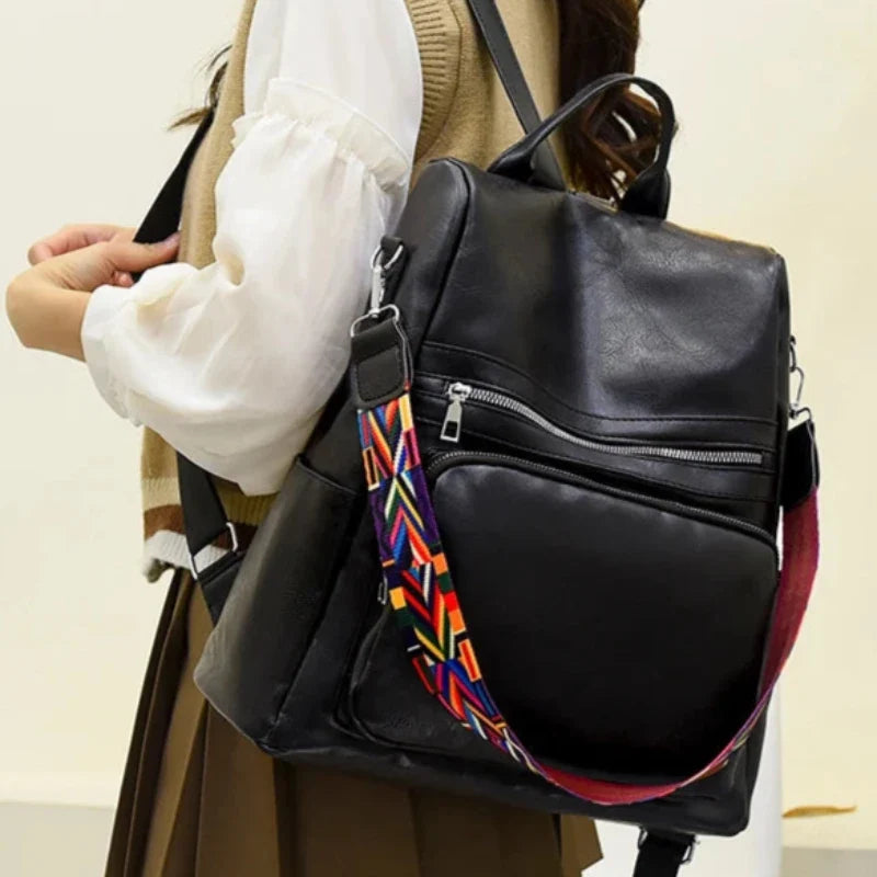 Sac design femme à multiples poches, main et dos