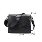 Sac effet croco à bandoulière