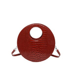Sac effet crocodile au format rond