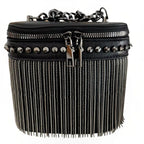 Sac élégant à frange métallique