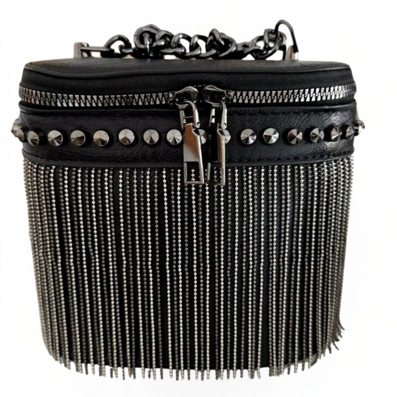 Sac élégant à frange métallique