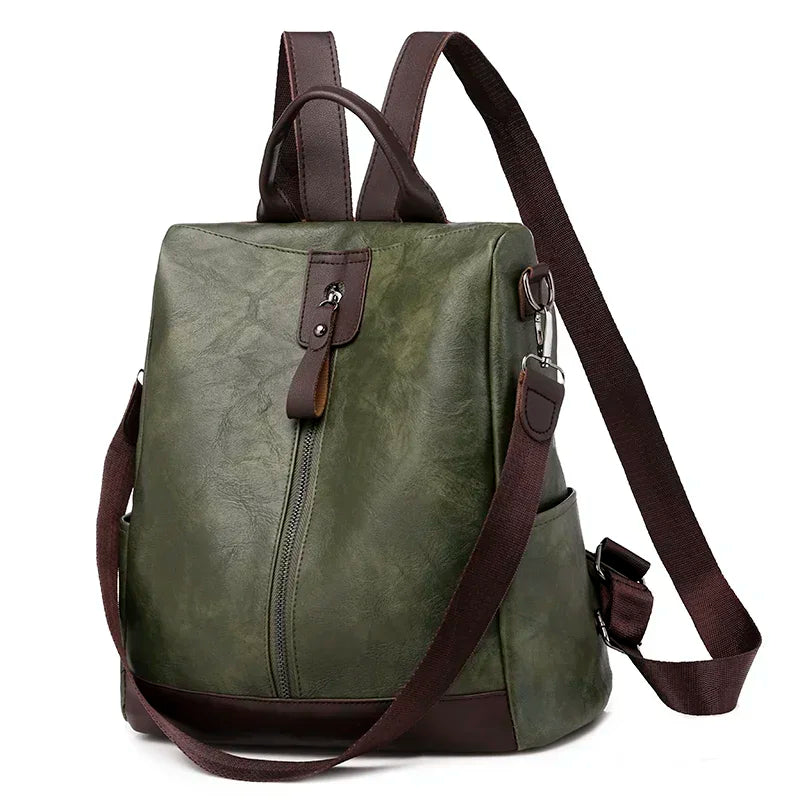 Sac élégant kaki pour femme, à main ou dos