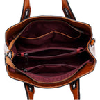 Sac en cuir avec poignées et bandoulière