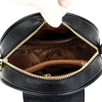 Sac en cuir effet croco de forme ronde à main