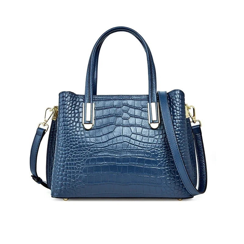 Sac en cuir effet crocodile, glamour et à bandoulière