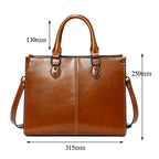 Sac en cuir marron à porter à la main