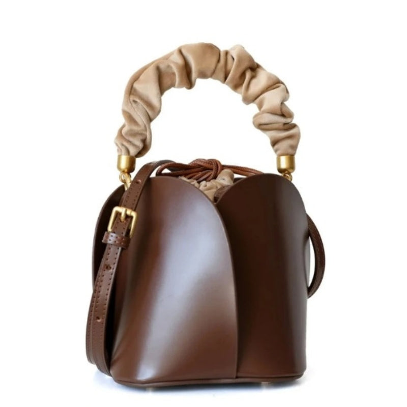Sac en cuir style seau
