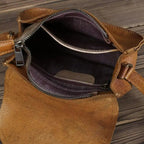 Sac en cuir vintage façon besace pour femme
