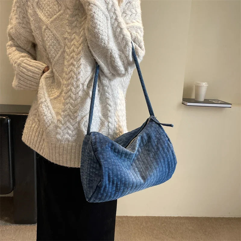 Sac en denim matelassé et flexible