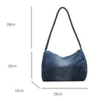 Sac en denim souple à effet matelassé