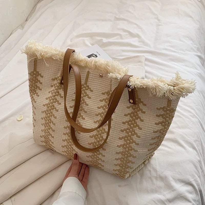 Sac en matière lin pour porté main