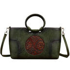 Sac en matière simili pour femme, style vintage