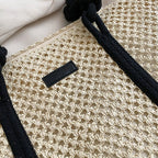 Sac en paille avec finition tissée