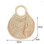 Sac en paille circulaire au style estival