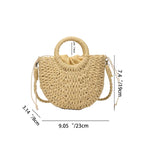 Sac en paille format panier