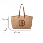 Sac en paille spacieux pour la plage
