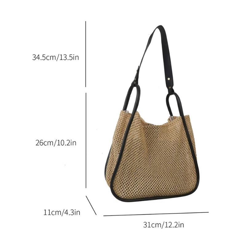 Sac en paille style fourre-tout